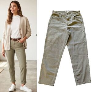 Sonoma Green Mid Rise Slim Ankle Jeans Size 10 NWOT